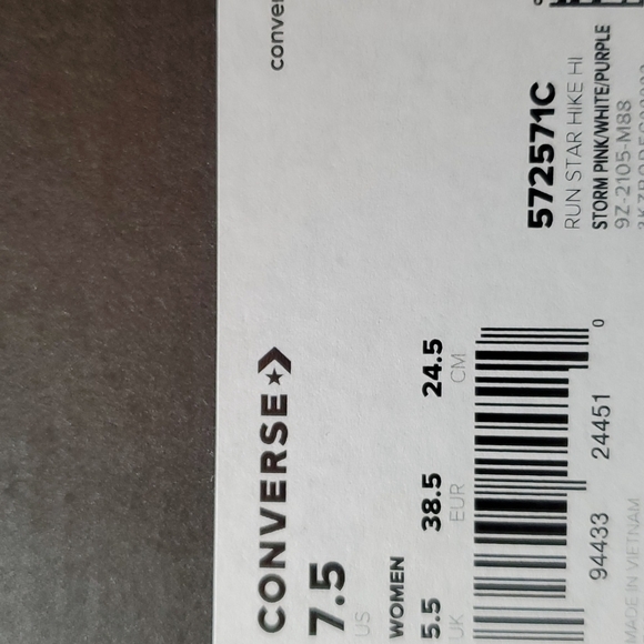 CONVERSE RUN STAR HIKE HI PLATFORM WOMEN SZ 7.5 - Picture 10 of 10